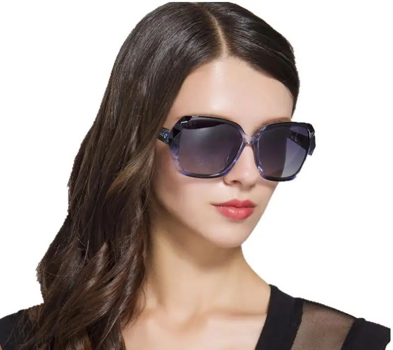 2018 Luxury Brand Design Rhinestone Polarized Sunglasses Women Lady Elegant Big Sun Glasses Female Eyewear Oculos De Sol 7