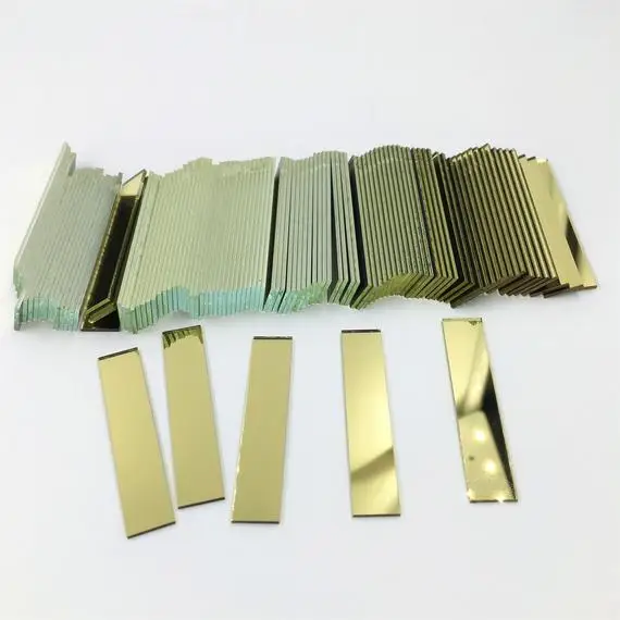 100PCS/lot Rectangle Shape Glass Mosaic Mirror Tile Gold Craft Mirror in 3/8'' x 2''
100PCS/lot Rectangle Shape Glass Mosaic Mirror Tile Gold Craft Mirror in 3/8'' x 2''
