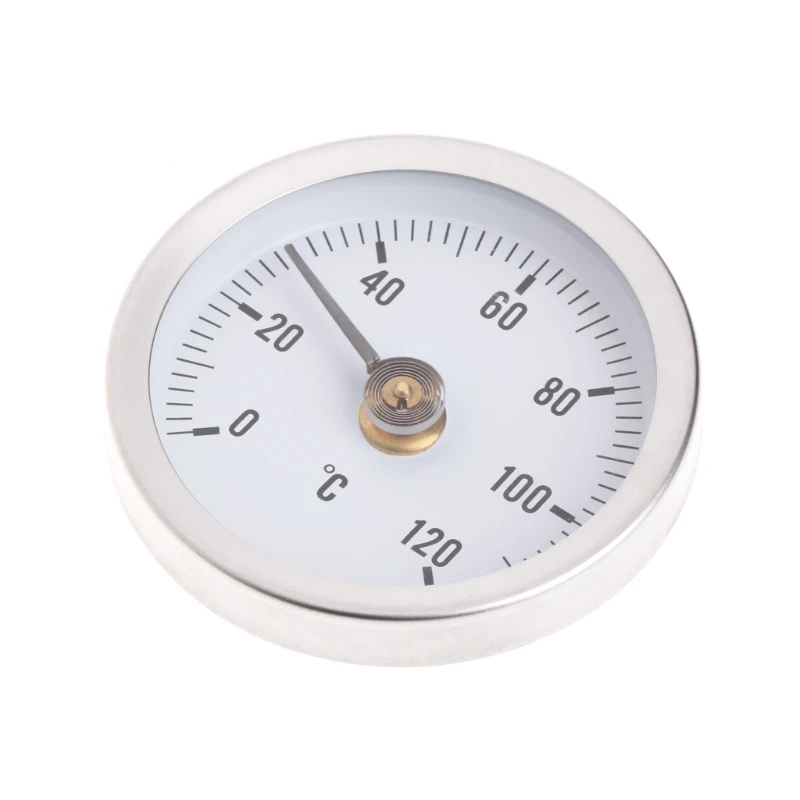 Pipe Clip-On Dial Thermometer Temperature Bimetal Temp Gauge & Spring 63mm 120 Degree
Pipe Clip-On Dial Thermometer Temperature Bimetal Temp Gauge & Spring 63mm 120 Degree