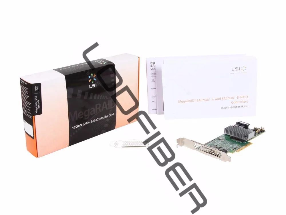 

LODFIBER for LSI Logic LSI00417 MegaRAID 8-Port SAS 9361-8i SGL PCIE3.0 x8 Card, RAID Supported