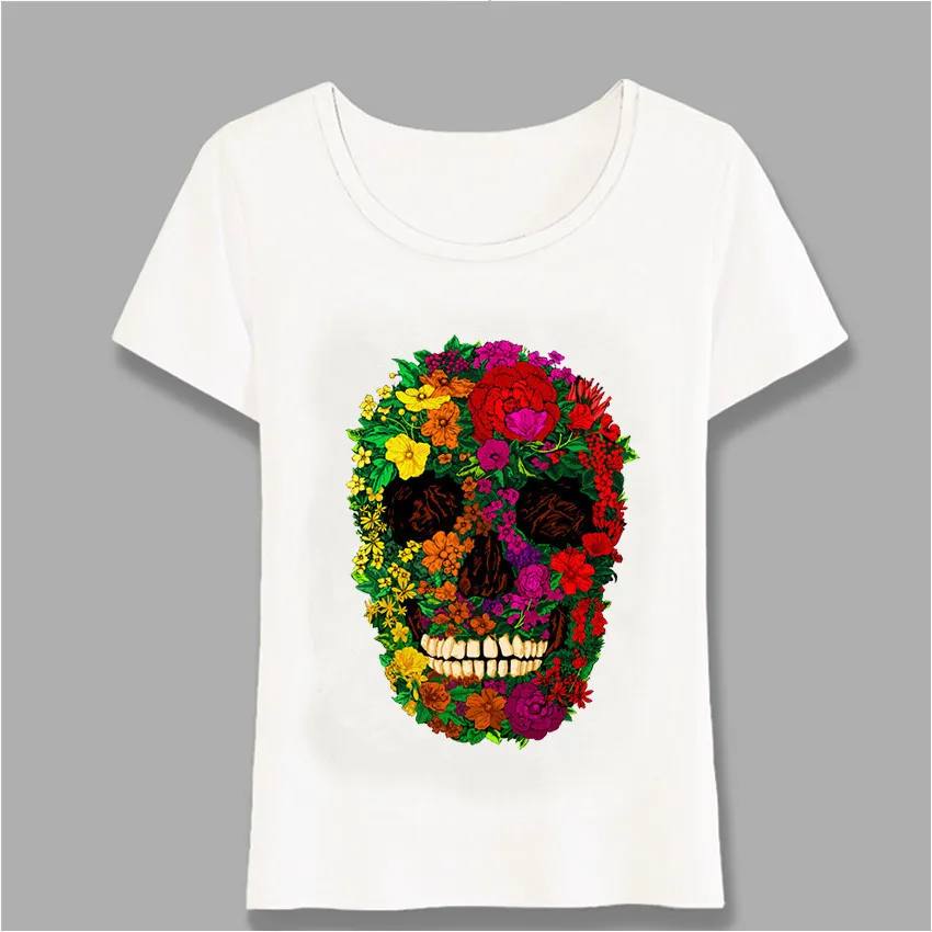 Summer Rainbow Flower Skull Printed T-Shirt Bright Colors Women T-Shirt Colorful Casual Tops Cute Girl Street Wear Tees Harajuku
Summer Rainbow Flower Skull Printed T-Shirt Bright Colors Women T-Shirt Colorful Casual Tops Cute Girl Street Wear Tees Harajuku