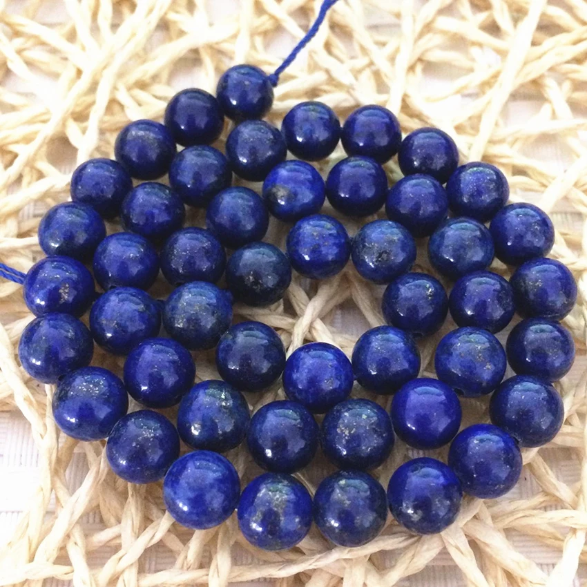 

4mm 6mm 8mm 10mm 12mm 14mm round natural stone blue lapis lazuli loose beads elegant women jewelry making 15inch B597