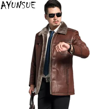 AYUNSUE Genunie Mens Leather Jackets Red Brown 2020 Winter Leather Men's Jacket Parka Goat Skin Man Jacket Coat Plus Size FYY589
AYUNSUE Genunie Mens Leather Jackets Red Brown 2020 Winter Leather Men's Jacket Parka Goat Skin Man Jacket Coat Plus Size FYY589