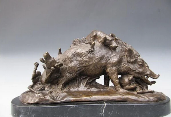 Collectible bronze lion statue S0908 9 West Art Wild Boar Pig Pure Bronze Copper Statue Nouveau Animal Figure Statue (B0413)
Collectible bronze lion statue S0908 9 West Art Wild Boar Pig Pure Bronze Copper Statue Nouveau Animal Figure Statue (B0413)