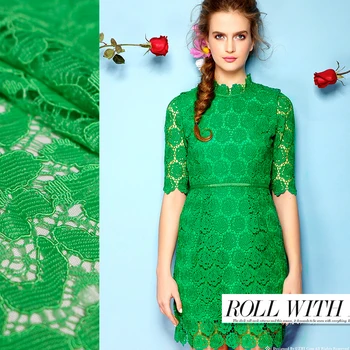 Bright green elegant fresh green oil lace dress clothing fabric pattern slide Camellia handmade custom cloth
Bright green elegant fresh green oil lace dress clothing fabric pattern slide Camellia handmade custom cloth