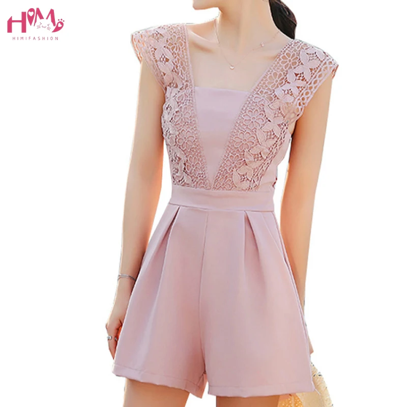 Women Pleated Wide Leg Playsuits Lace Patchwork Hollow Out Backless Overalls Rompers Plus Size Summer Sexy Sleeveless Jumpsuits
Women Pleated Wide Leg Playsuits Lace Patchwork Hollow Out Backless Overalls Rompers Plus Size Summer Sexy Sleeveless Jumpsuits