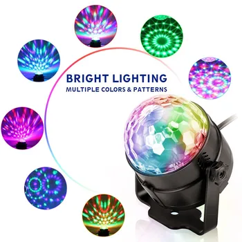 110V 220V Sound Activated Party Disco Club DJ Lights Mini 3W RGB LED Crystal Magic Ball Stage Effect Lighting Lamp Bulb
110V 220V Sound Activated Party Disco Club DJ Lights Mini 3W RGB LED Crystal Magic Ball Stage Effect Lighting Lamp Bulb