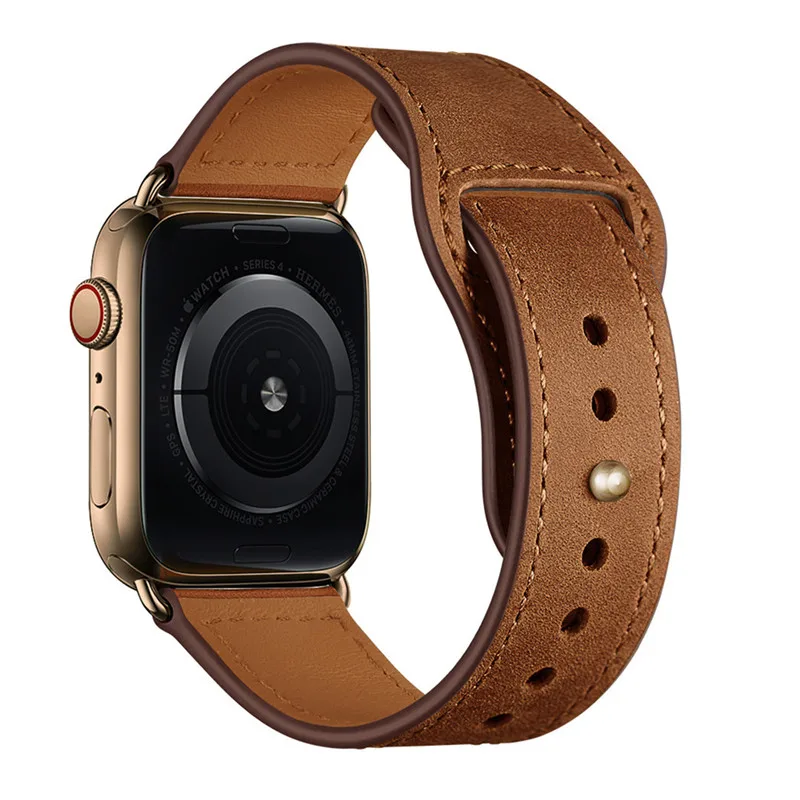 Кожаный ремешок для Iwatch Series 4 38 мм 44 часов VIOTOO из натуральной кожи apple watch|Ремешки