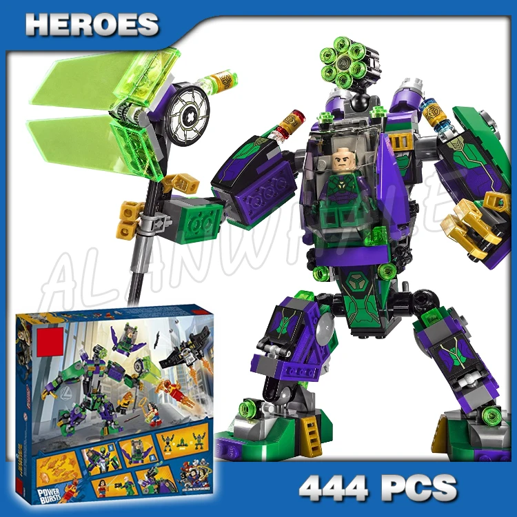 444pcs Super Heroes Lex Luthor Mech Takedown Escape Pod Bat-glider 10843 Model Building Blocks Toys Bricks Compatible with Lego
444pcs Super Heroes Lex Luthor Mech Takedown Escape Pod Bat-glider 10843 Model Building Blocks Toys Bricks Compatible with Lego