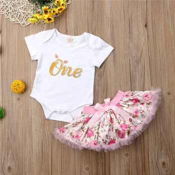 Newborn Baby Girl clothes Flower print Bow Tulle Skirts short sleeve round neck Geometry Bodysuit 2pc cotton kids Toddler Outfit
Newborn Baby Girl clothes Flower print Bow Tulle Skirts short sleeve round neck Geometry Bodysuit 2pc cotton kids Toddler Outfit