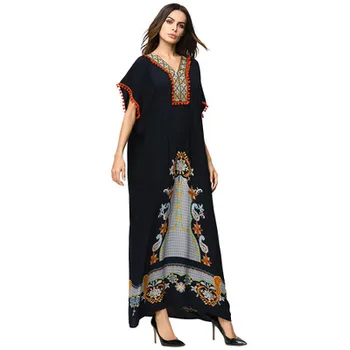 Vintage Maxi Dress Print Floral Abaya Bat Sleeve Loose Kimono Long Robe Gowns Ramadan Middle East Arab Muslim Islamic Clothing
Vintage Maxi Dress Print Floral Abaya Bat Sleeve Loose Kimono Long Robe Gowns Ramadan Middle East Arab Muslim Islamic Clothing