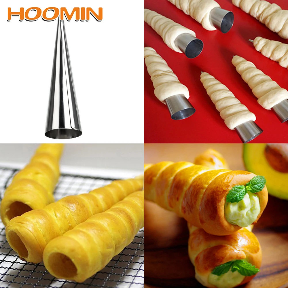 HOOMIN Spiral Croissant Tubes 5 Pcs Baking Tool Cake Baking Mold Horn bread Pastry Stainless Steel Baking Cones
HOOMIN Spiral Croissant Tubes 5 Pcs Baking Tool Cake Baking Mold Horn bread Pastry Stainless Steel Baking Cones
