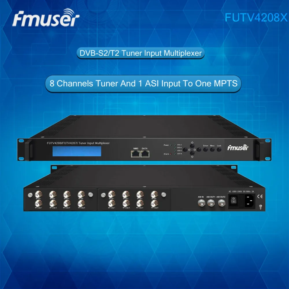 FUTV4207I 8 тюнер IRD(8 DVB-S2/T2 вход RF 1 ASI 2 IP выход) мультиплексор | Электроника