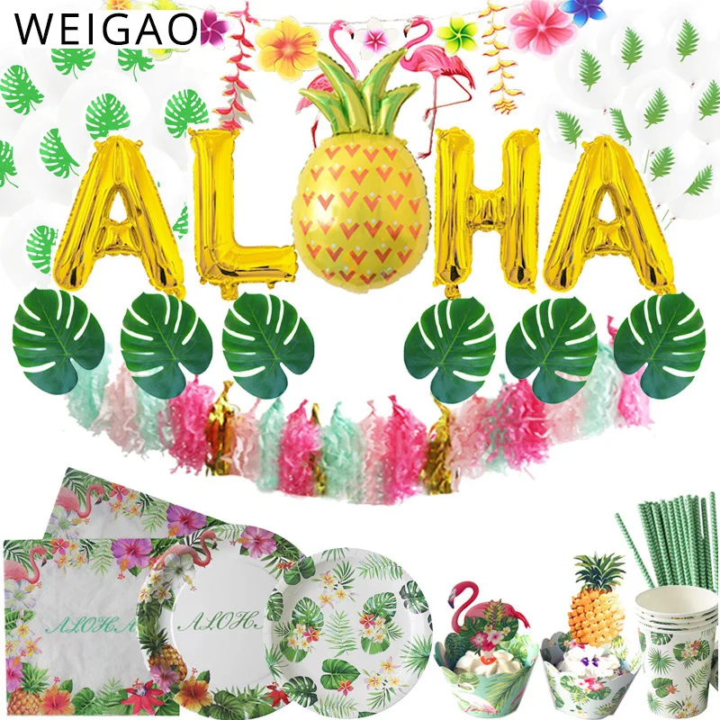 Hawaiian Party Aloha Foil Balloons Banner Summer Tropical Party Paper Plate Cup Napkins Birthday Party Luau Party Decor for Kid
Hawaiian Party Aloha Foil Balloons Banner Summer Tropical Party Paper Plate Cup Napkins Birthday Party Luau Party Decor for Kid