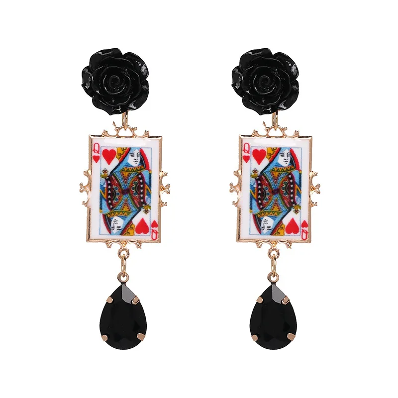 Qiaose New Design 5Colors Playing Cards Charms Pendant Drop Earrings Women Statement Dangle Earrings Cheaper Earings Accessories
Qiaose New Design 5Colors Playing Cards Charms Pendant Drop Earrings Women Statement Dangle Earrings Cheaper Earings Accessories
