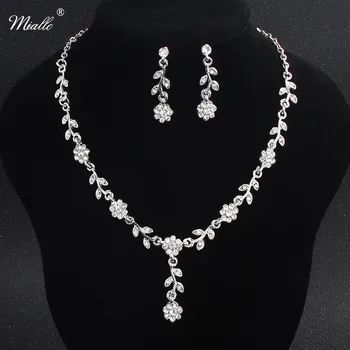 Miallo Charms Flower Rhinestone Jewelry Necklace Earrings Set Elegant Shinning Crystal Wedding Bride Party Pendant Drop Earrings
Miallo Charms Flower Rhinestone Jewelry Necklace Earrings Set Elegant Shinning Crystal Wedding Bride Party Pendant Drop Earrings