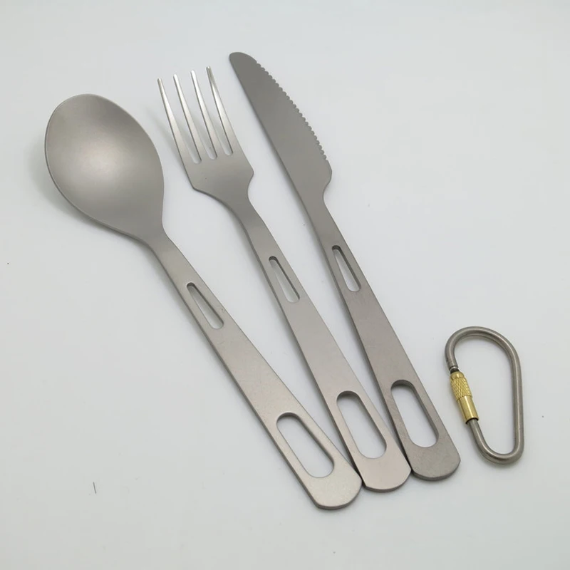 3pcs/set Camping Titanium Outdoor Picnic Household Dual-Use Fork Tableware Spoon Titanium Alloy Tableware
3pcs/set Camping Titanium Outdoor Picnic Household Dual-Use Fork Tableware Spoon Titanium Alloy Tableware