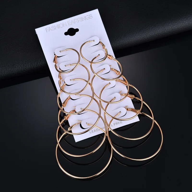 6PCS Modern Women's Earrings 2018 Alloy Fine Thin Big Circle Stud Earring For Women Fashion Stainless Steel Jewelry Accessories
6PCS Modern Women's Earrings 2018 Alloy Fine Thin Big Circle Stud Earring For Women Fashion Stainless Steel Jewelry Accessories