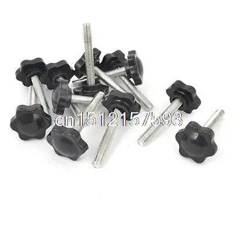12 Pcs 25mm Dia Star Shaped Head M6 x 40mm Male Thread Clamping Screw Knobs
12 Pcs 25mm Dia Star Shaped Head M6 x 40mm Male Thread Clamping Screw Knobs