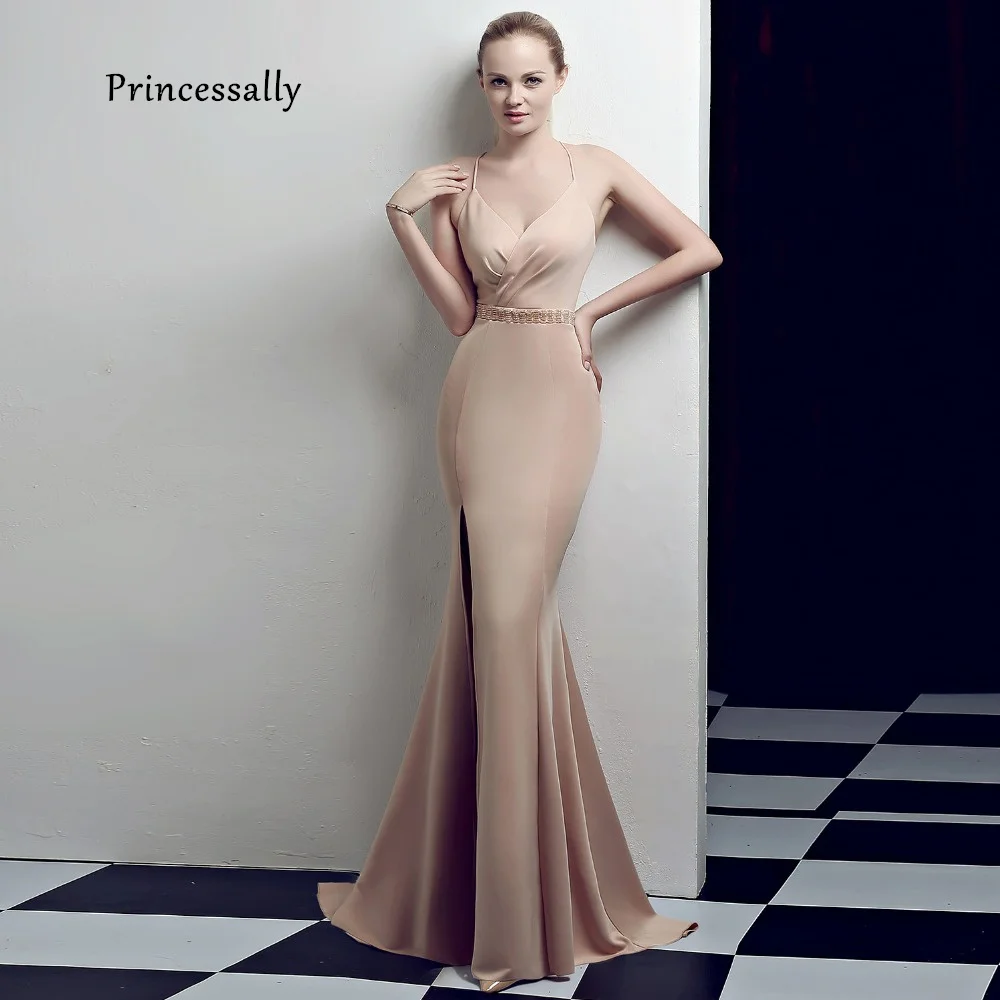 New Sexy Mermaid Evening Dress Backless With Train Spaghetti Straps V neck Fromal Bridal Engagement Prom Gown vestidos cerimonia
New Sexy Mermaid Evening Dress Backless With Train Spaghetti Straps V neck Fromal Bridal Engagement Prom Gown vestidos cerimonia