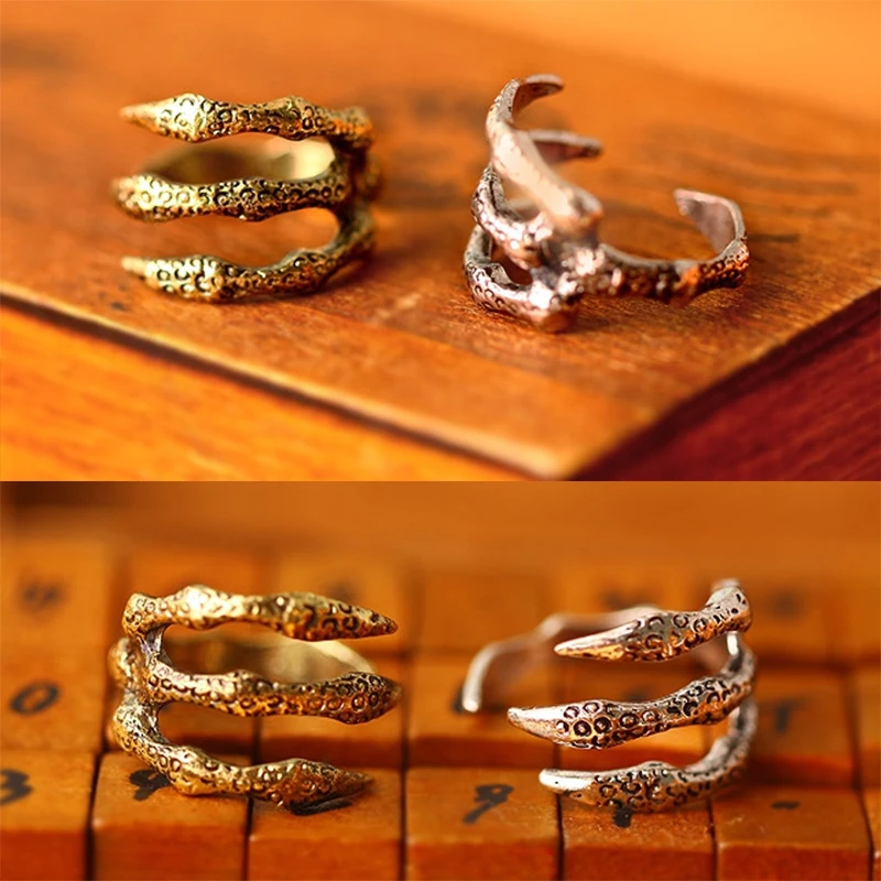 2018 Vintage Claw Eagle Texture Finger Rings Gold Silver Dragon Claw Ring Men Women Jewelry Punk Rock Personalized Gift
2018 Vintage Claw Eagle Texture Finger Rings Gold Silver Dragon Claw Ring Men Women Jewelry Punk Rock Personalized Gift