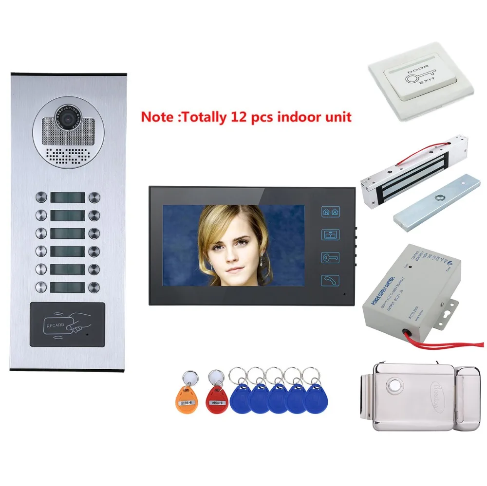 Home set Touch Button 7" 3/4/5/6 Apartment/Family Video Door Phone Intercom System RFID IR-CUT HD 1000TVL Camera+Electric Lock
Home set Touch Button 7" 3/4/5/6 Apartment/Family Video Door Phone Intercom System RFID IR-CUT HD 1000TVL Camera+Electric Lock