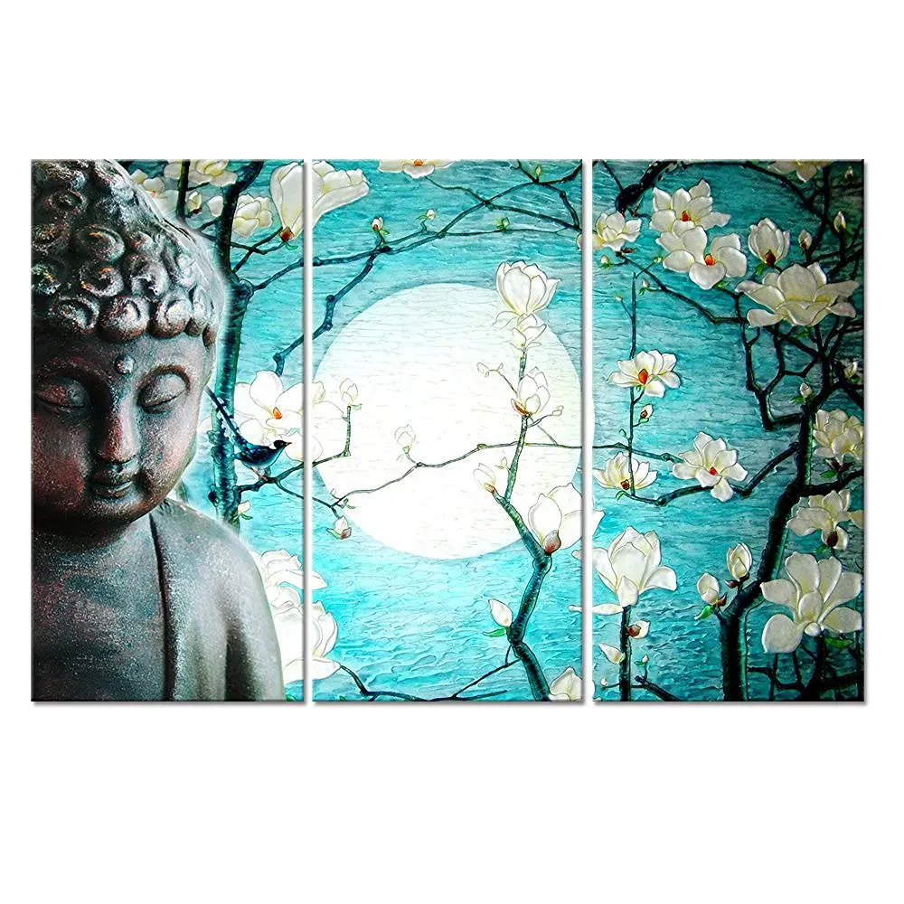 3 Piece Canvas Art Modern Printed Buddha Plum blossom Moon Painting Picture Buddha Paintings Wall Canvas For Living Room Picture
3 Piece Canvas Art Modern Printed Buddha Plum blossom Moon Painting Picture Buddha Paintings Wall Canvas For Living Room Picture