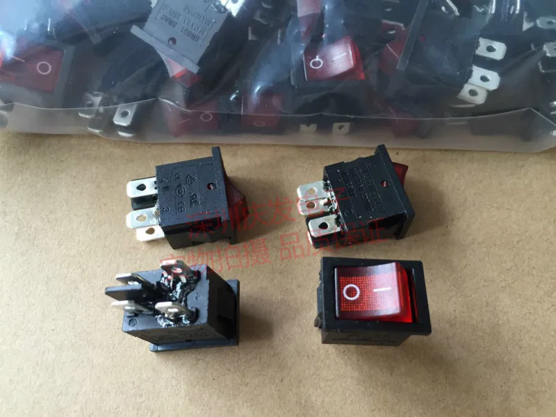 Original new 100% SM601 SMA0 4pin rocker switch power switch with light red LED opening 13*19mm
Original new 100% SM601 SMA0 4pin rocker switch power switch with light red LED opening 13*19mm