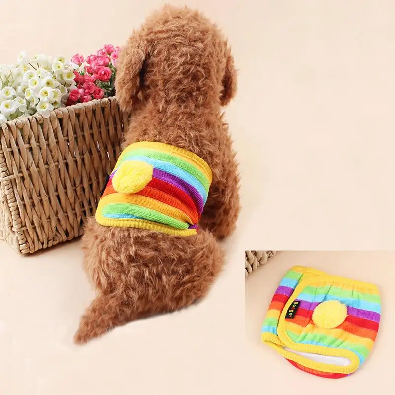 Image New Arrival Kawaii Clothes Pet Dog Cat Diapers Sanitary Shorts Cotton Pant Underwear Female Physiological Panties For Small Dogs