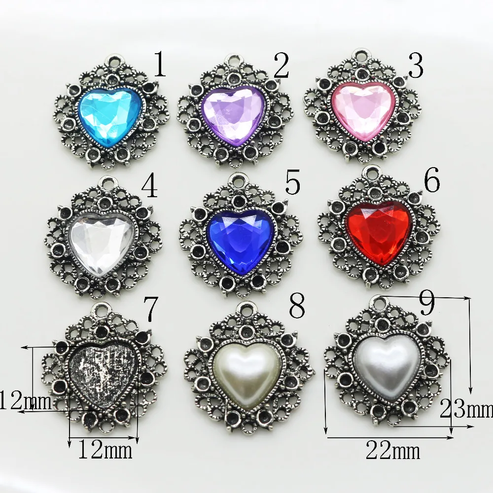 Romant heart 10Pc Retro color crystal buttons Heart pendant Earring accessories DIY wedding Accessories decoration buckle
Romant heart 10Pc Retro color crystal buttons Heart pendant Earring accessories DIY wedding Accessories decoration buckle