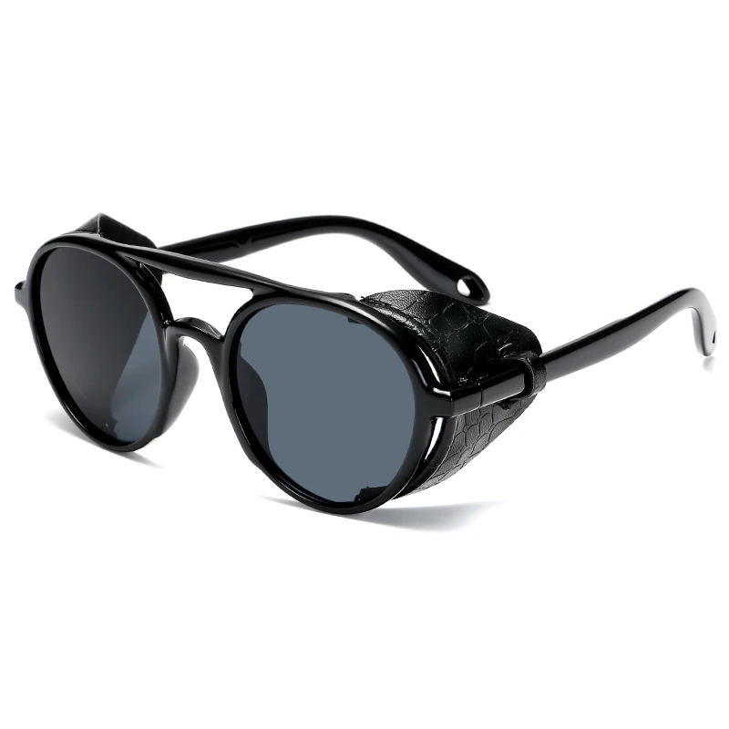 

Steampunk Sunglasses Top One-oice Men Sun Glasses Round Glasses Women Driving Gradient Black Sunglass Goggle UV400 Oculos de sol