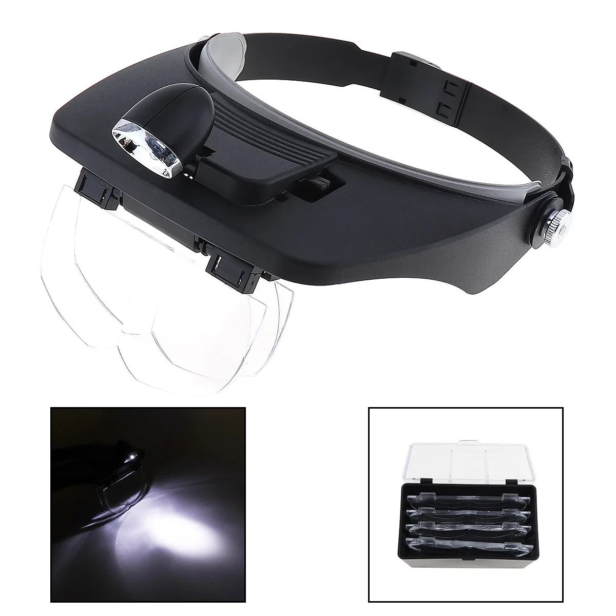 Head Magnifying Glasses with LED 10 Power Magnifier for Reading Optivisor Magnifying Glass Loupes Jewelry Watch Repair 3 Lamp
Head Magnifying Glasses with LED 10 Power Magnifier for Reading Optivisor Magnifying Glass Loupes Jewelry Watch Repair 3 Lamp