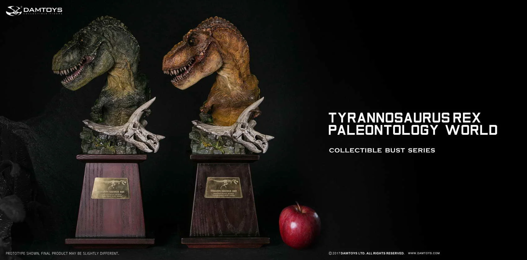 DAMTOYS Museum Series MUS001A / MUS001B Tyrannosaurus T-Rex Bust PolyStone Collection Statues
DAMTOYS Museum Series MUS001A / MUS001B Tyrannosaurus T-Rex Bust PolyStone Collection Statues