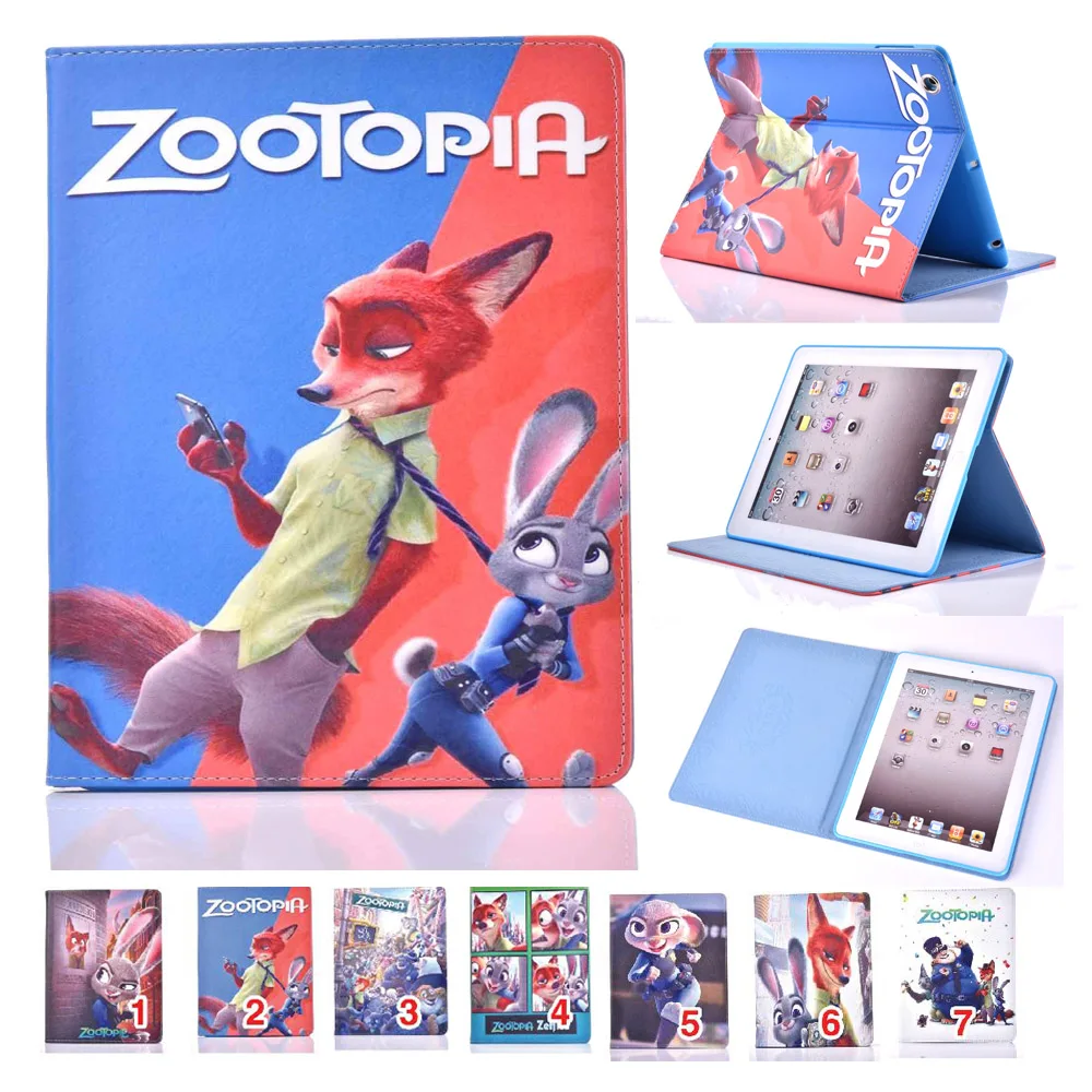 Case for iPad Air Bunny Zootopia Judy PU Leather Cover Folio TPU Back Stand Case for iPad Air 1 iPad 5 Coque Capa