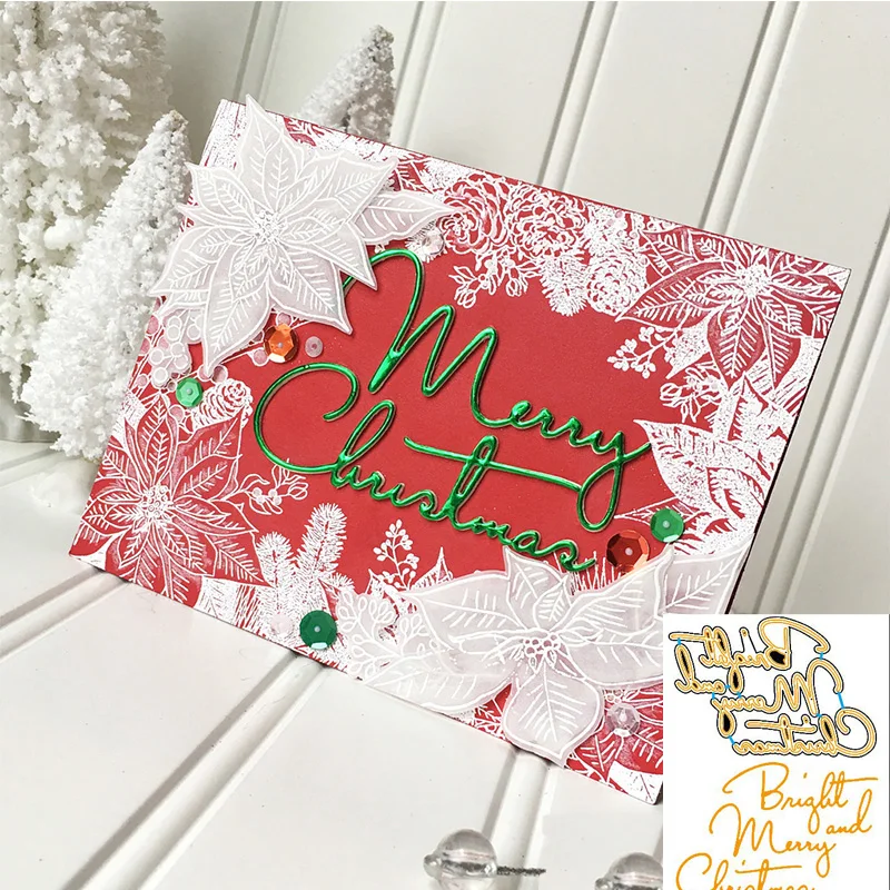 Bright and Merry Christmas Shape Metal Cutting Dies Stencil For Scrapbooking Album Embossing DIY Gift Card Handcrafts Templates
Bright and Merry Christmas Shape Metal Cutting Dies Stencil For Scrapbooking Album Embossing DIY Gift Card Handcrafts Templates