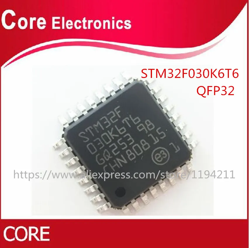 100 шт./лот STM32F030K6T6 STM32 F030K6T6 IC MCU ARM 32K FLASH 32LQFP лучшее качество|Интегральные схемы| |