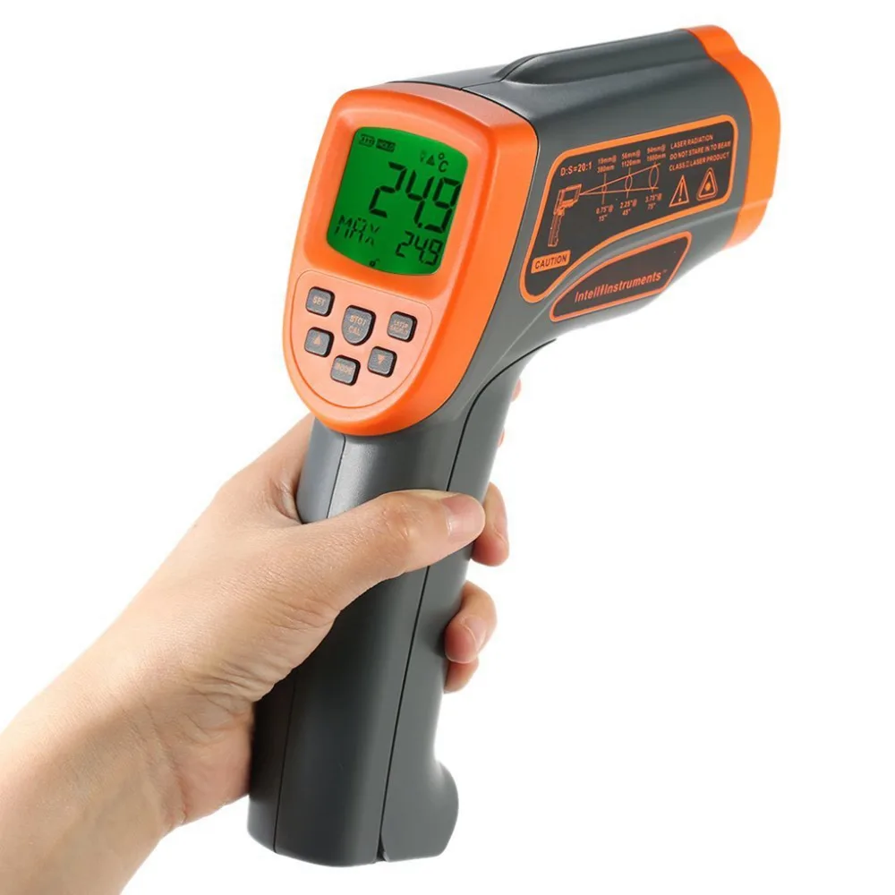 Infrared thermometer Digital thermometer laser IR non-contact temperature Gun tester meter -18-1650 C electronic pyrometer
Infrared thermometer Digital thermometer laser IR non-contact temperature Gun tester meter -18-1650 C electronic pyrometer