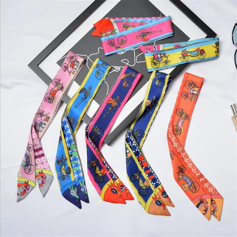 2019 Horse Print Scarf Women Small Silk Scarf Striped Headwear Luxury Brand Handle Bag Ribbon Long Scarves Neck Head Wrap Ties
2019 Horse Print Scarf Women Small Silk Scarf Striped Headwear Luxury Brand Handle Bag Ribbon Long Scarves Neck Head Wrap Ties