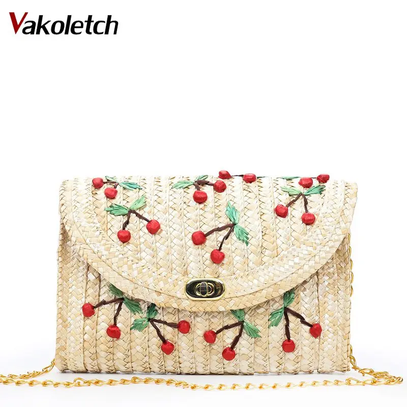 2019 Brand Summer Cherry & Bananas Straw Messenger Bags Woven Day Clutch Flap Bag Beach Package Crossbody Chain Bags KL336
2019 Brand Summer Cherry & Bananas Straw Messenger Bags Woven Day Clutch Flap Bag Beach Package Crossbody Chain Bags KL336