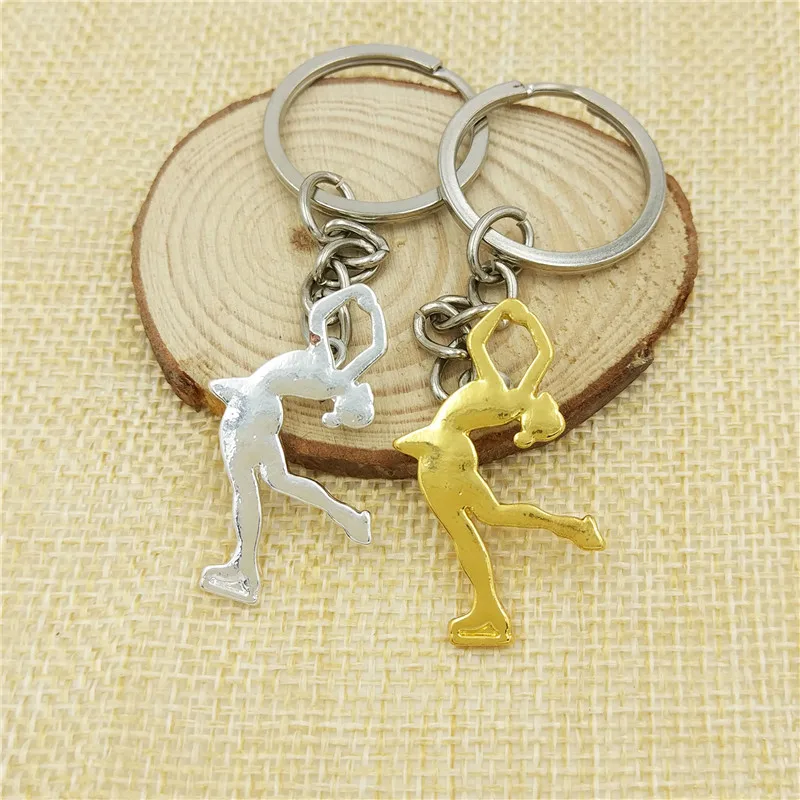 drop shipping fashion women Figure Skating keychains women bag pendant charm car Key ring skater jewelry gold silver color
drop shipping fashion women Figure Skating keychains women bag pendant charm car Key ring skater jewelry gold silver color
