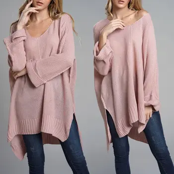 2020 Autumn Winter Women Loose Pullover Sweater Kaftan V Neck Oversized Knitwear Jumper Loose Flare Sleeve Knitting Sweaters 
2020 Autumn Winter Women Loose Pullover Sweater Kaftan V Neck Oversized Knitwear Jumper Loose Flare Sleeve Knitting Sweaters