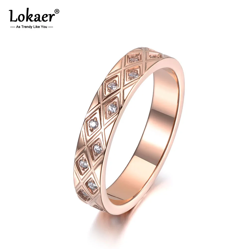 Lokaer Vintage Stainless Steel Geometric Wedding Ring Rose Gold Micro Pave CZ Crystal Anniversary Rings For Women Girls R19029
Lokaer Vintage Stainless Steel Geometric Wedding Ring Rose Gold Micro Pave CZ Crystal Anniversary Rings For Women Girls R19029