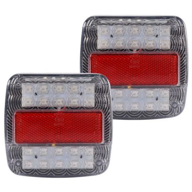 2pcs/set 26LED Tail Brake Turn Signal License Plate Light Lamp for Truck Trailer