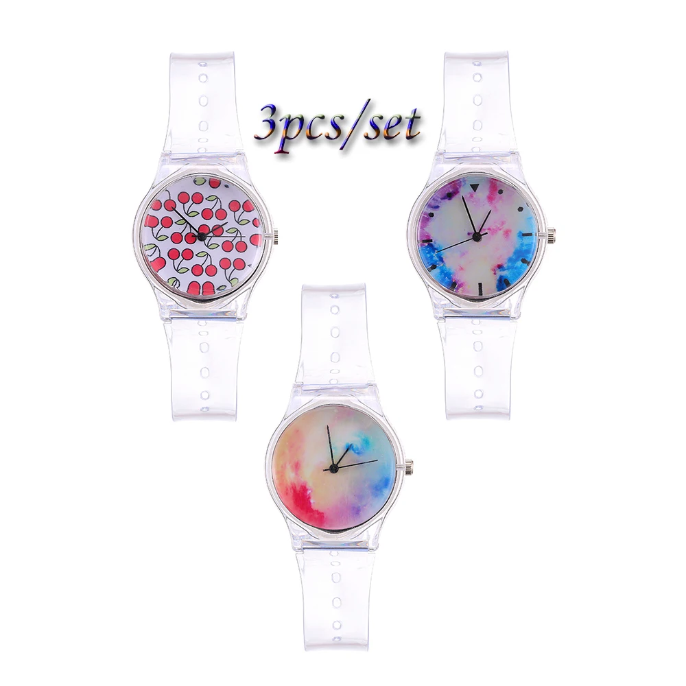 2018 new fashion Silicone Watch 3PCS/set Women's Watches round Sport Casual female Quartz Transparent Cartoon Ladies Watch clock
2018 new fashion Silicone Watch 3PCS/set Women's Watches round Sport Casual female Quartz Transparent Cartoon Ladies Watch clock