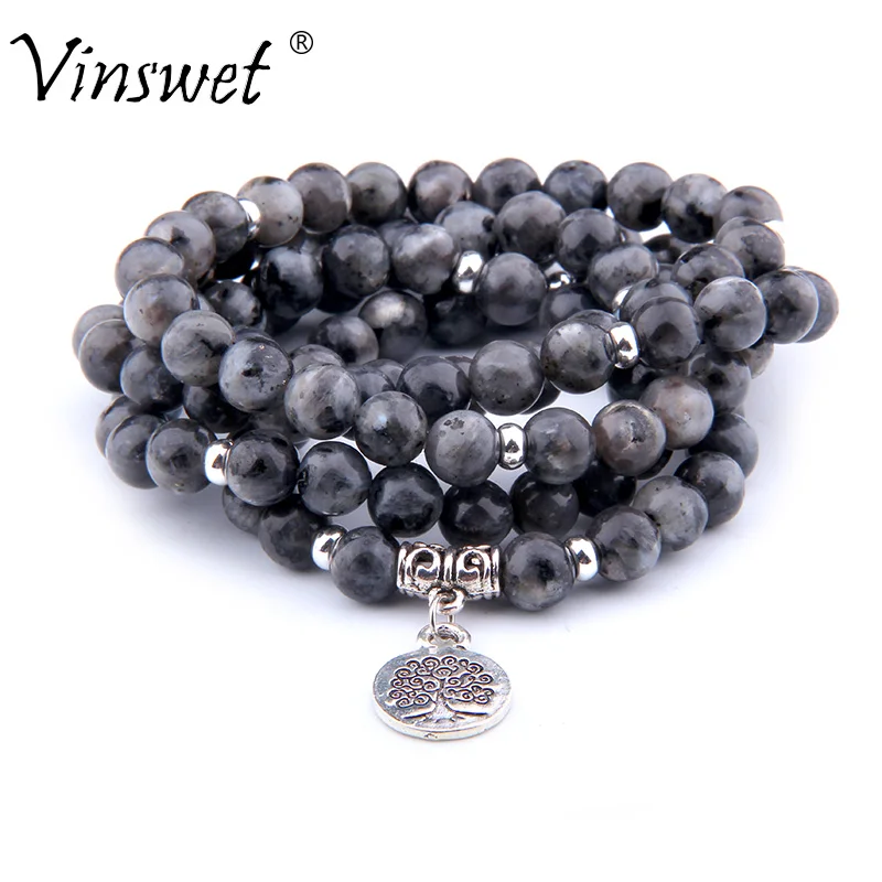 108 Mala Labradorite with Tree of Life Charm Yoga Bracelet or Necklace Natural Stone Jewelry for Men Women Dropshipping
108 Mala Labradorite with Tree of Life Charm Yoga Bracelet or Necklace Natural Stone Jewelry for Men Women Dropshipping