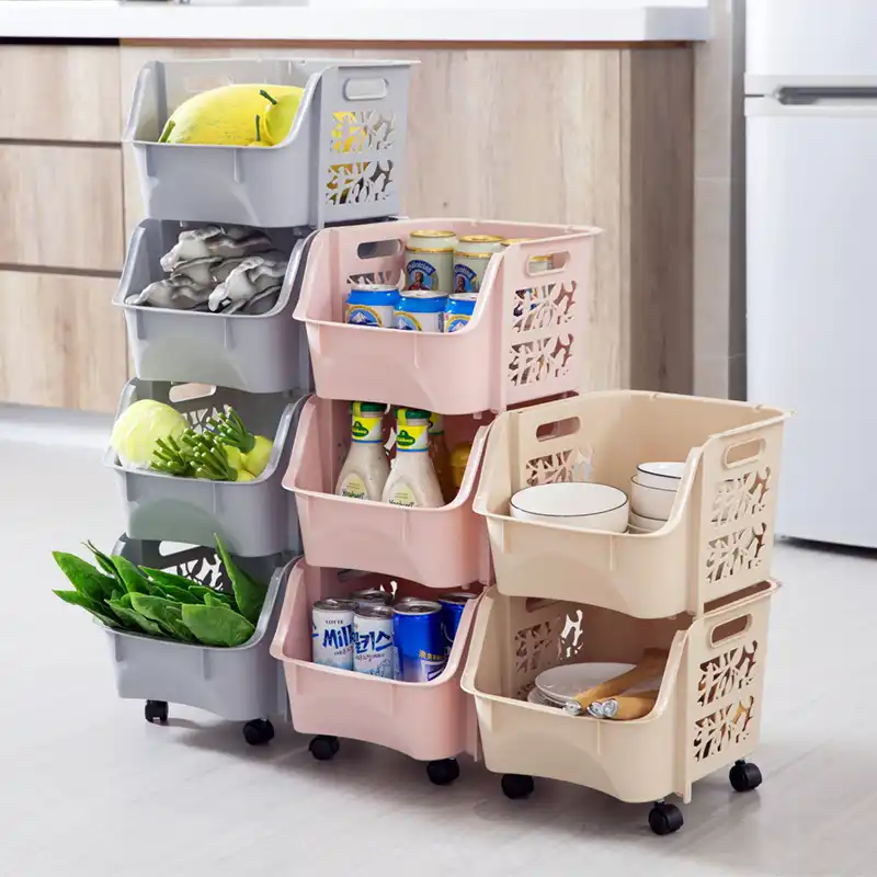 toy storage shelves with baskets