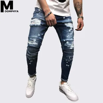 Moomphya Distressed ripped holes jeans men Brand designer men jeans Hip hop pleated skinny jeans men Streetwear blue jean homme
Moomphya Distressed ripped holes jeans men Brand designer men jeans Hip hop pleated skinny jeans men Streetwear blue jean homme