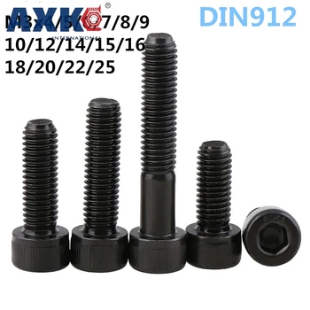 AXK Metric Thread DIN912 M3 Black Grade 12.9 Alloy Steel Hex Socket Head Cap Screw Bolts M3*(3/4/5/6/7/8/9/10/12/14/15~50) mm
AXK Metric Thread DIN912 M3 Black Grade 12.9 Alloy Steel Hex Socket Head Cap Screw Bolts M3*(3/4/5/6/7/8/9/10/12/14/15~50) mm