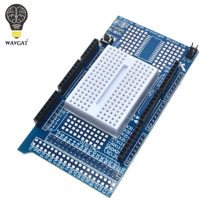 WAVGAT MEGA 2560 R3 Proto Prototype Shield V3.0 Expansion Development Board + Mini PCB Breadboard 170 Tie Points for arduino DIY
WAVGAT MEGA 2560 R3 Proto Prototype Shield V3.0 Expansion Development Board + Mini PCB Breadboard 170 Tie Points for arduino DIY