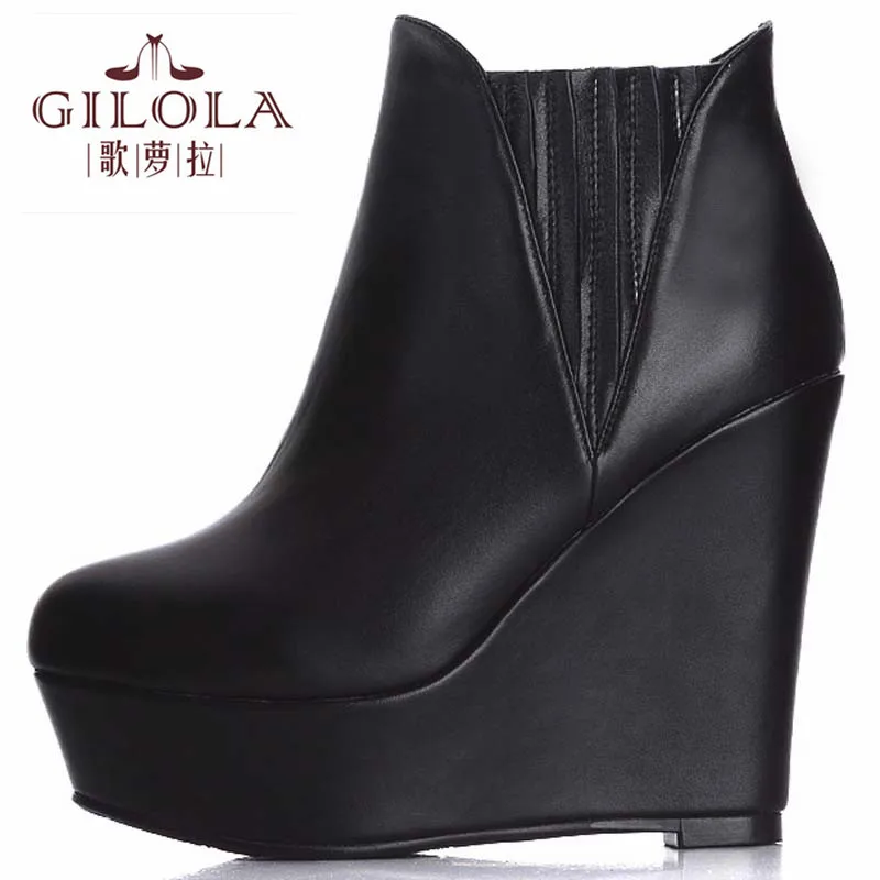 platform wedge high heels ankle genuine leather boots motorcycle women boots women shoes autumn woman black fashion #Y0127426Q
platform wedge high heels ankle genuine leather boots motorcycle women boots women shoes autumn woman black fashion #Y0127426Q